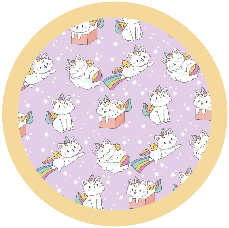 Tapis vinyle autres tapis aventure de chat licorne - TenStickers