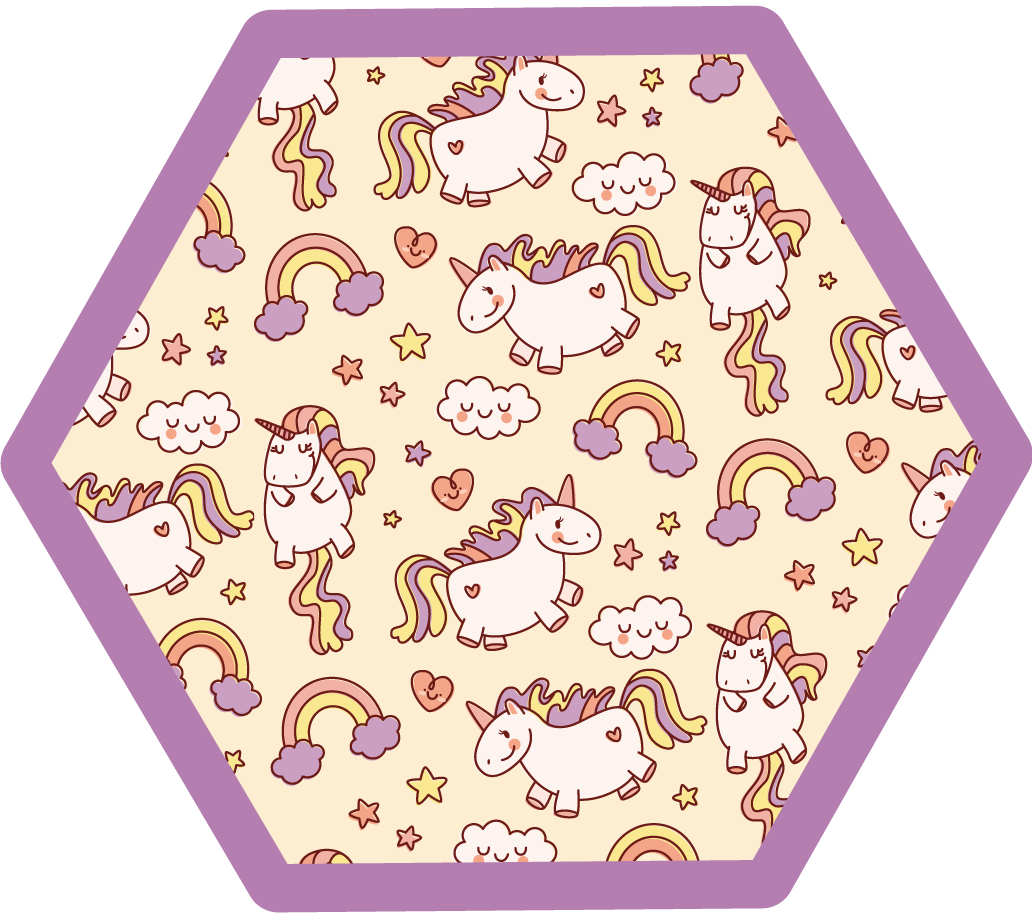 Tapis vinyle pour enfants aire de jeux licorne féerique - TenStickers