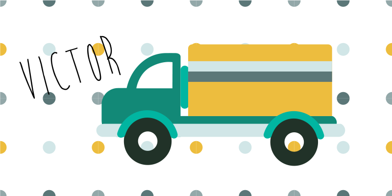 Tapis vinyle personnalisé camion personnalisable - TenStickers