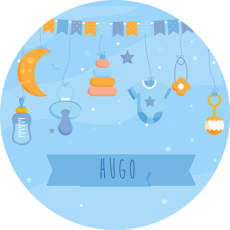 Tapis vinyle bébé décoration personnalisée pour nursery - TenStickers