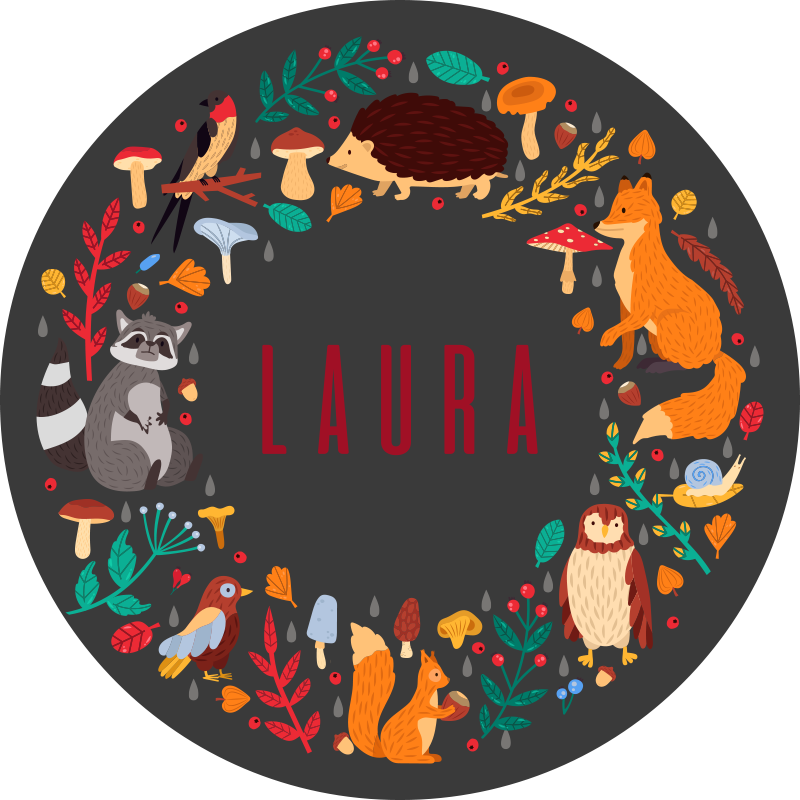 Tapis vinyle bébé forêt personnalisée - TenStickers