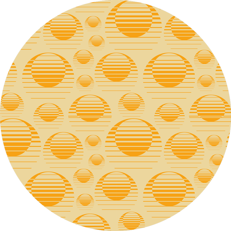 Tapis vinyle salle à manger motif circulaire - TenStickers