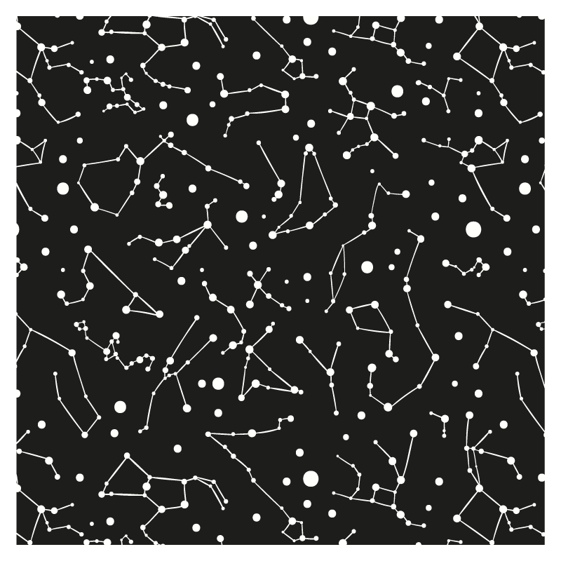 Tapis vinyle étoile thème des constellations - TenStickers