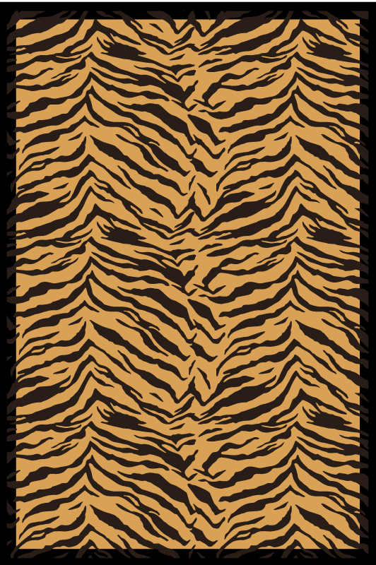 Tapis vinyle motif animal motif à rayures de tigre - TenStickers