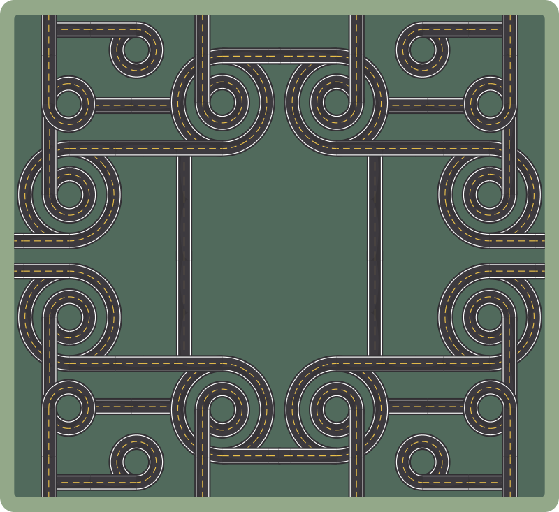 Tapis vinyle route modèle de chaussée - TenStickers