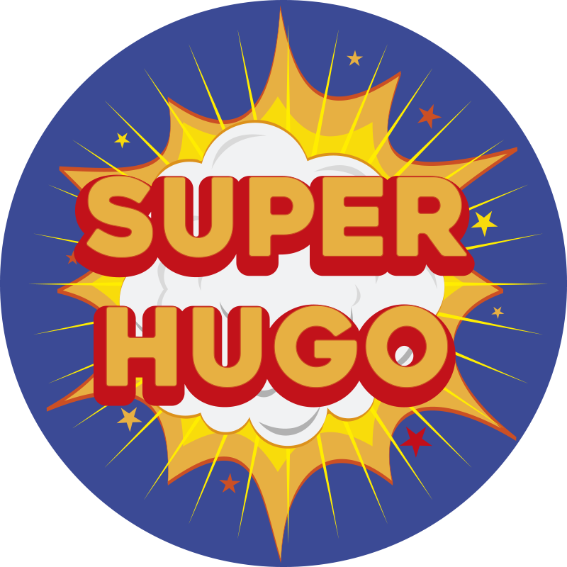 Tapis vinyle personnalisé explosion de super-héros - TenStickers