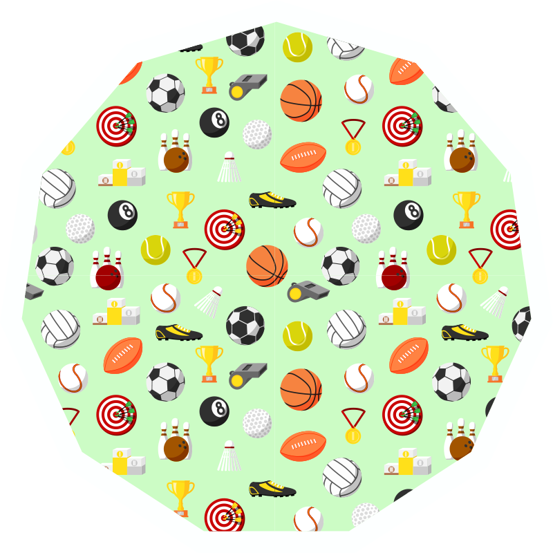 Tapis vinyle jeux thème sportif - TenStickers