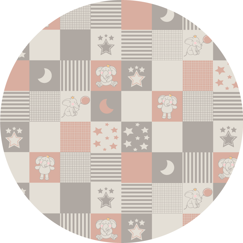 Tapis vinyle pour enfants patchwork pour enfants - TenStickers