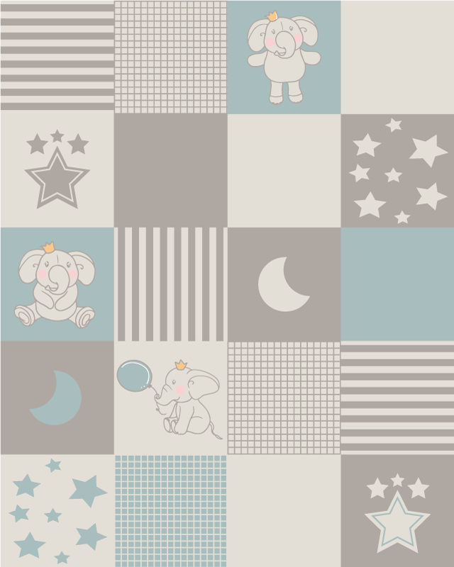Tapis vinyle bébé pépinière de patchwork - TenStickers