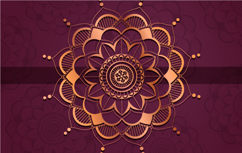 Tapis vinyle mandala embellissement du sol en mandala - TenStickers