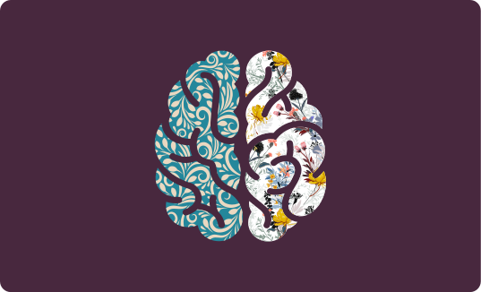 Tapis vinyle moderne Cerveau à motifs - TenStickers