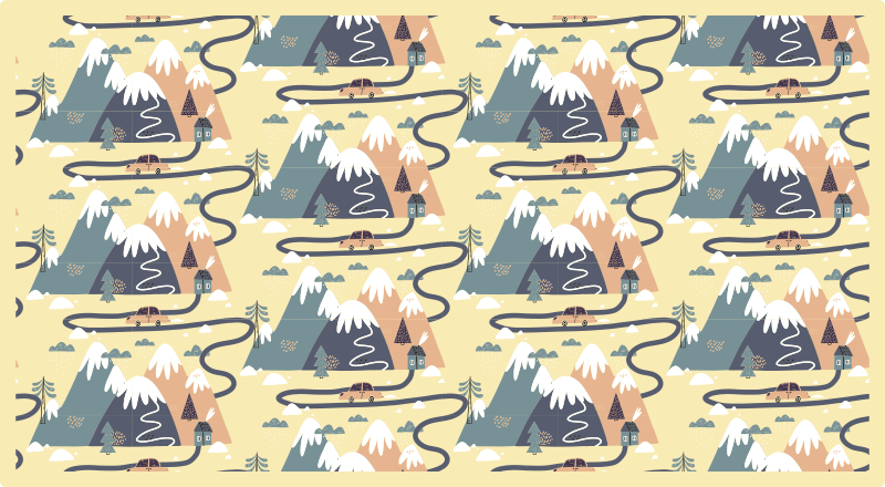 Tapis vinyle autres tapis faune de montagne - TenStickers