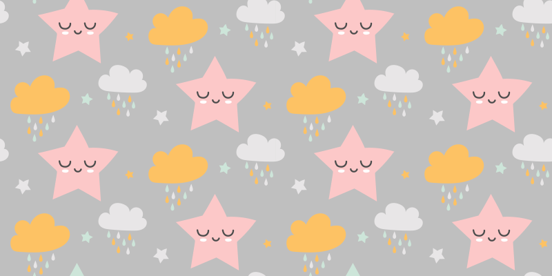 Tapis vinyle bébé motif de ciel de rêve - TenStickers