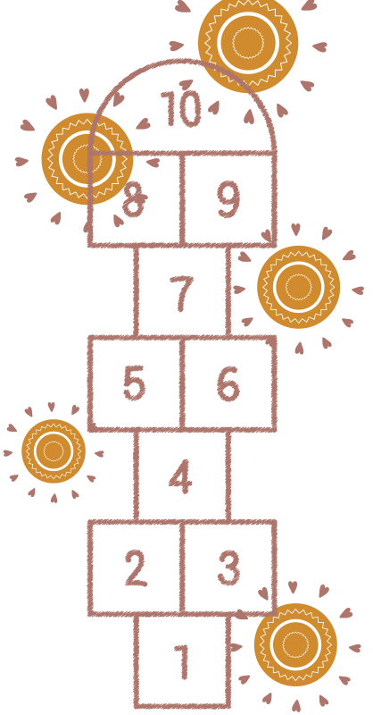 Tapis vinyle jeux aire de jeux à la marelle - TenStickers