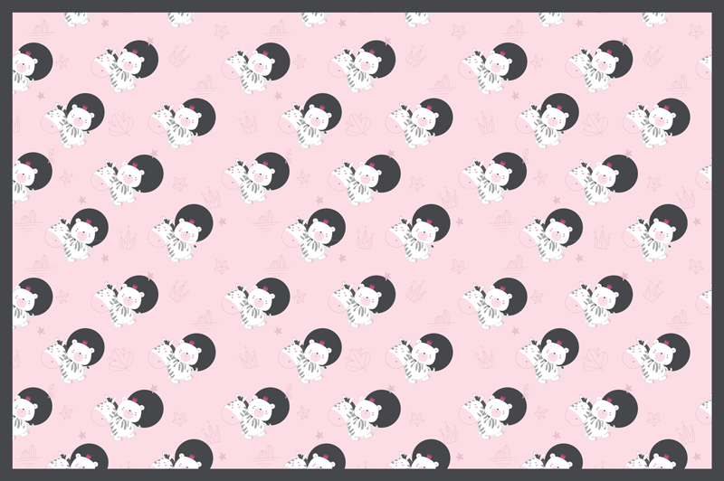 Tapis vinyle pour enfants graphique de ballerine ludique - TenStickers