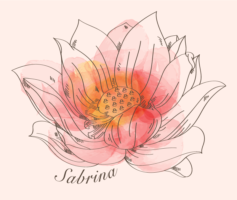 Tapis vinyle salon Nom de lotus - TenStickers