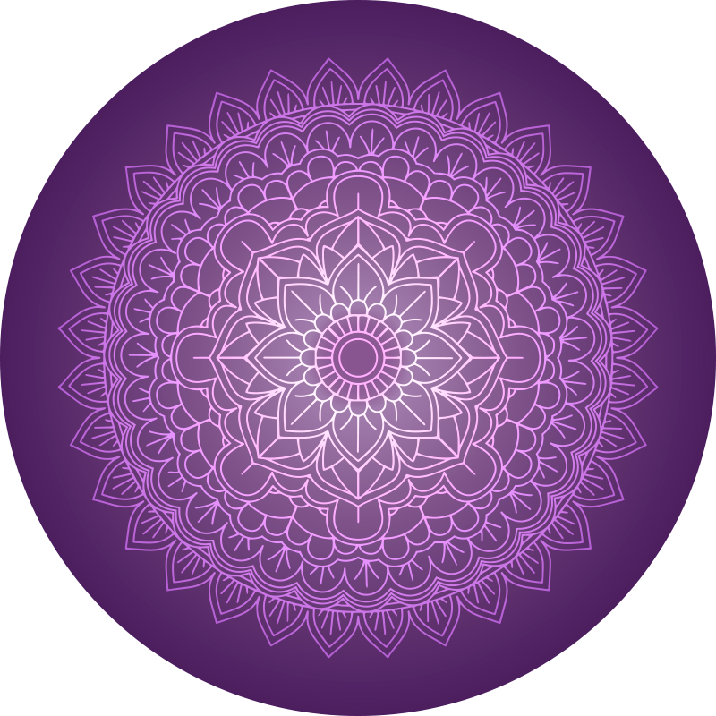 Tapis vinyle mandala design rond - TenStickers