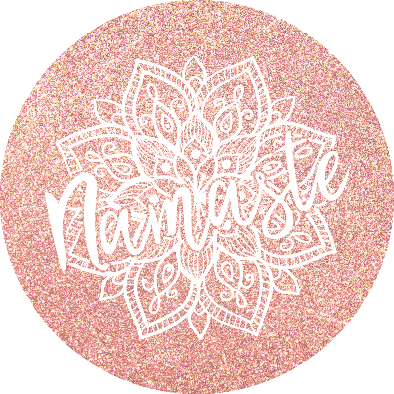 Tapis vinyle Mandala rose namaste - TenStickers
