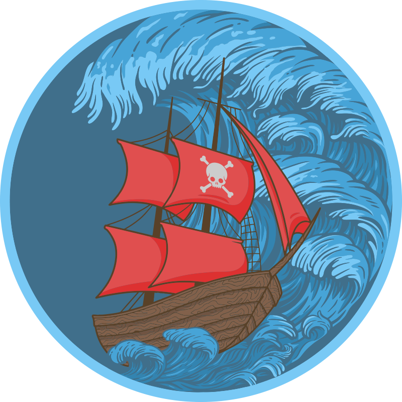 Tapis vinyle jeux récréation des pirates - TenStickers