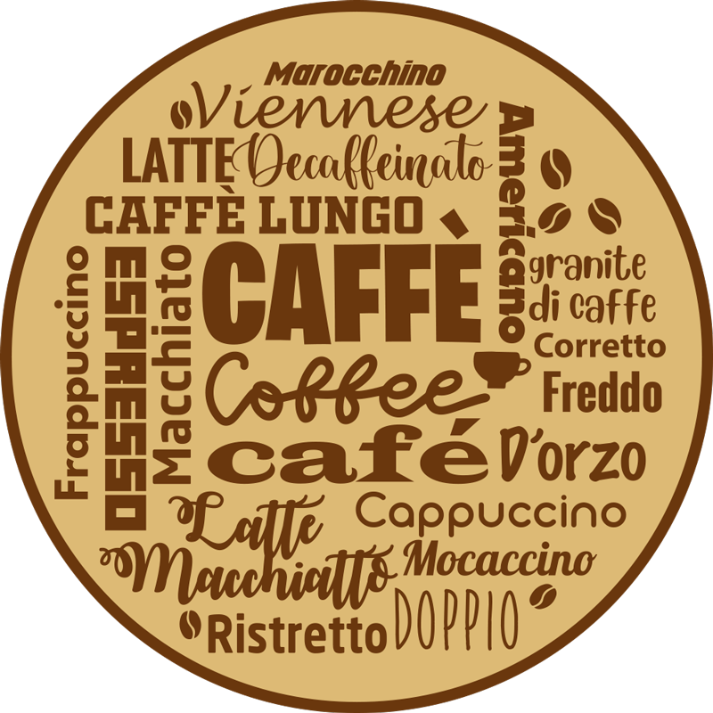 Tapis vinyle citation pièce maîtresse du café - TenStickers