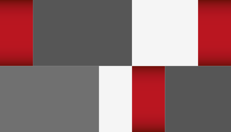 Tapis vinyle geometrique Carrelage carré moderne rouge, blanc et  - TenStickers