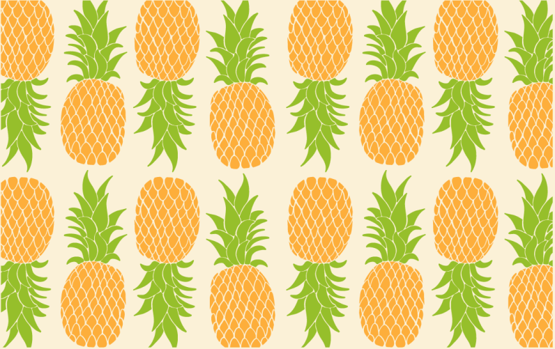 Tapis vinyle plantes motif d'ananas - TenStickers
