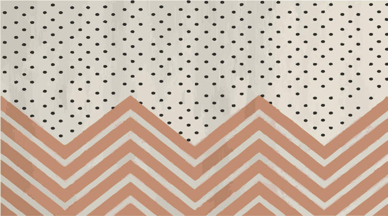 Tapis vinyle géométrique motif en zigzag - TenStickers