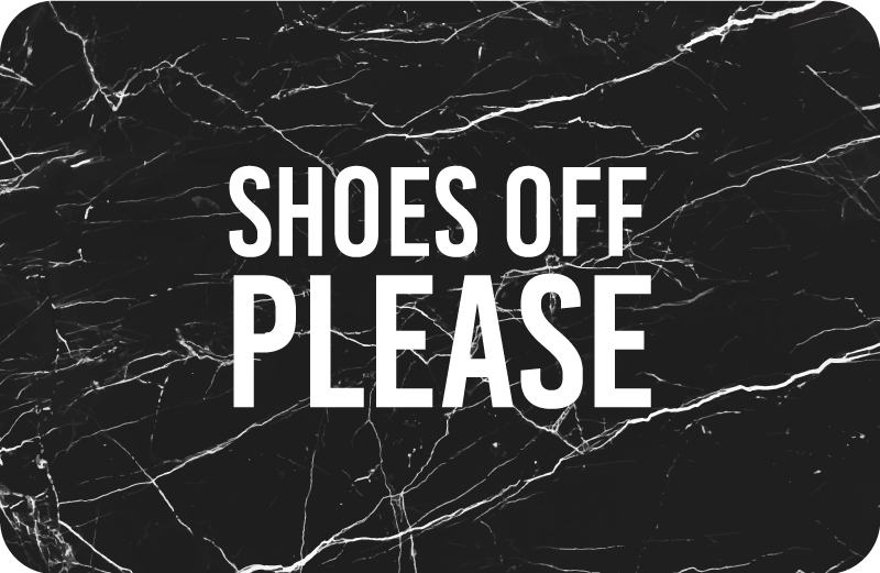 Tapis vinyle marbre chaussures hors de l'entrée - TenStickers