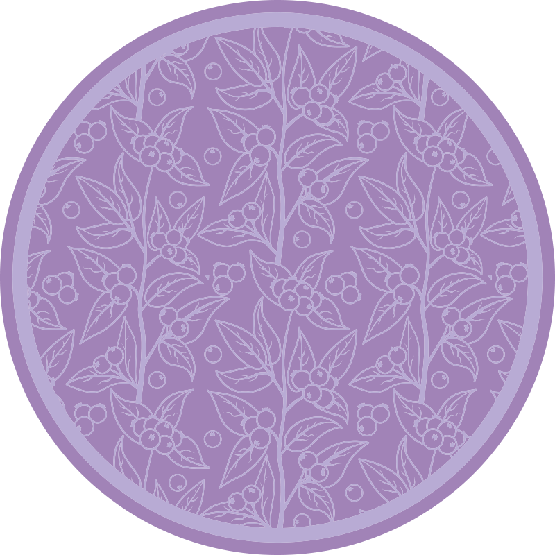 Tapis vinyle plantes branches de baies de lavande - TenStickers