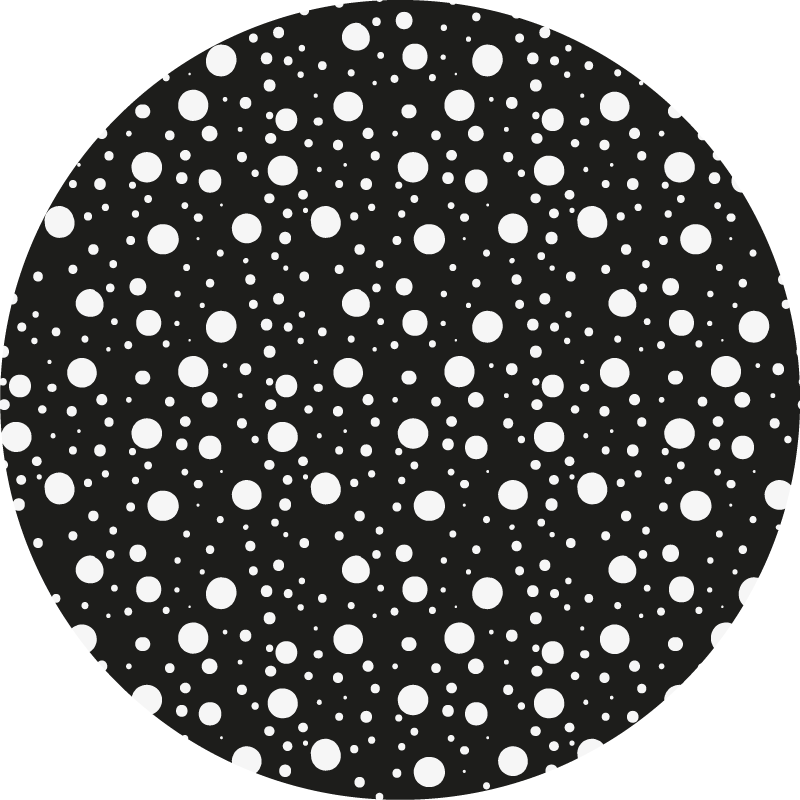 Tapis vinyle bébé pois gris et noirs - TenStickers