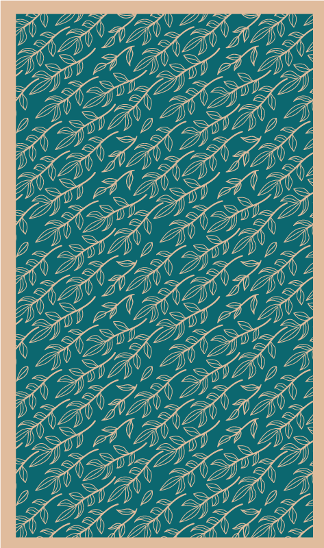 Tapis vinyle plantes feuilles vertes gracieuses - TenStickers