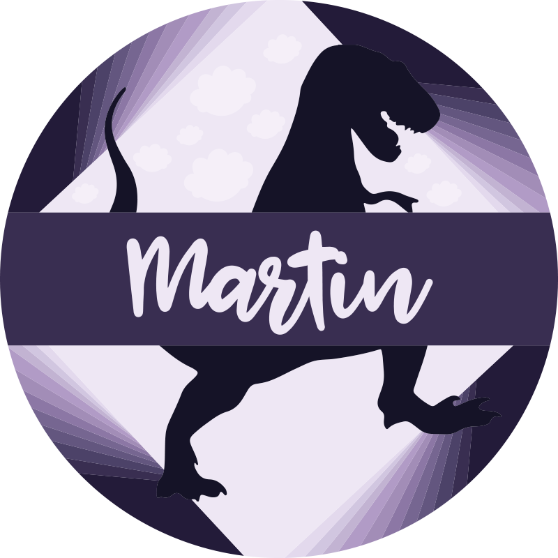 Tapis vinyle autres tapis vélociraptor avec nom - TenStickers