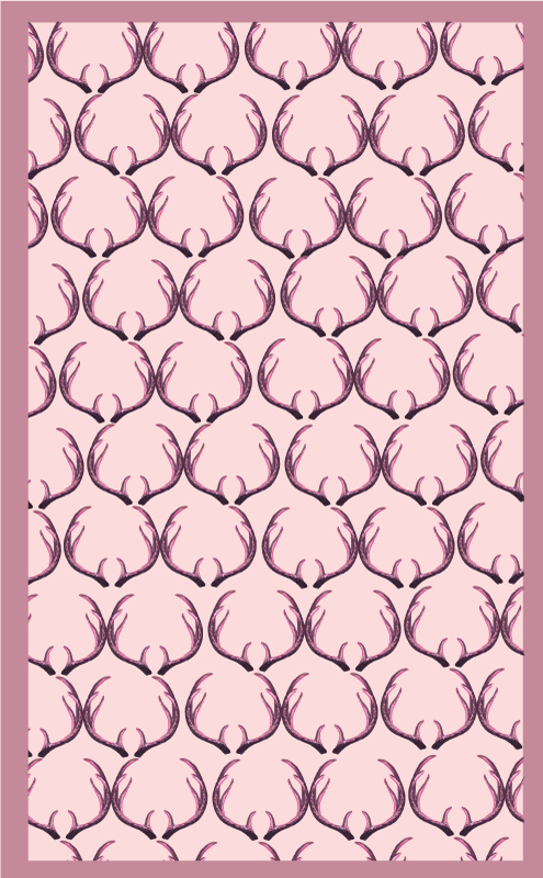 Tapis vinyle nordique élégant motif de bois de cerf - TenStickers