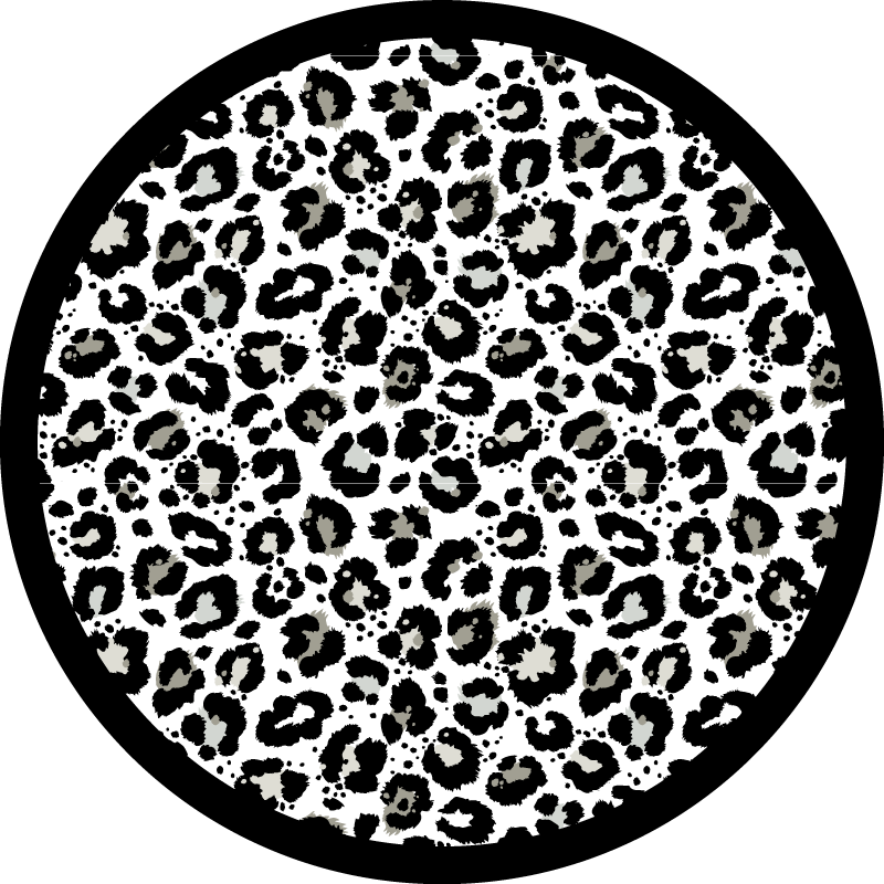 Tapis vinyle motif animal léopard rond - TenStickers