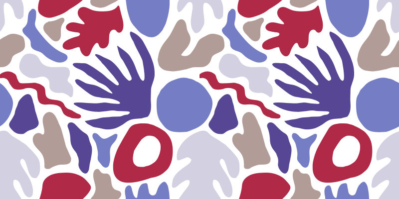 Tapis vinyle minimaliste motif de forme abstraite - TenStickers