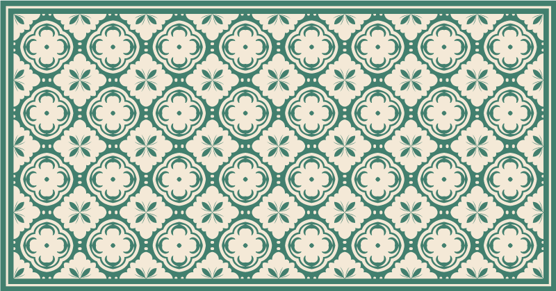 Tapis vinyle retro Zone de tasse de porcelaine - TenStickers