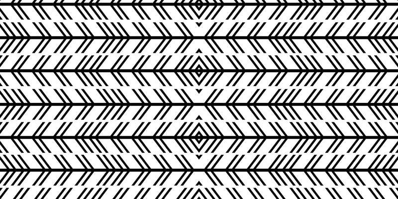 Tapis vinyle rayures lignes noires à chevrons - TenStickers