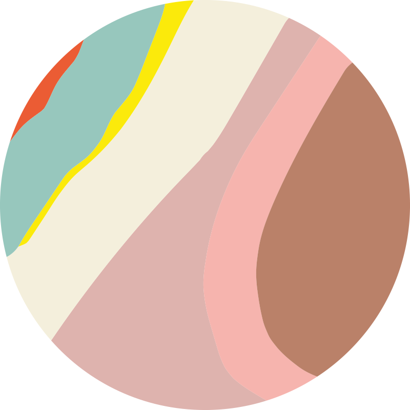 Tapis vinyle rond courants de teintes douces - TenStickers