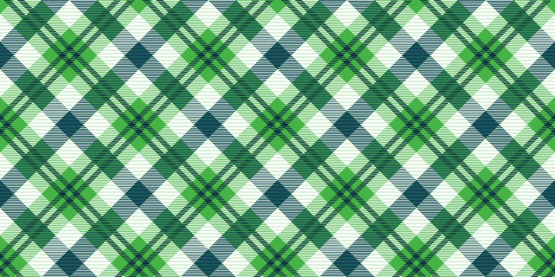 Tapis vinyle retro Tartan écossais vert et bleu - TenStickers
