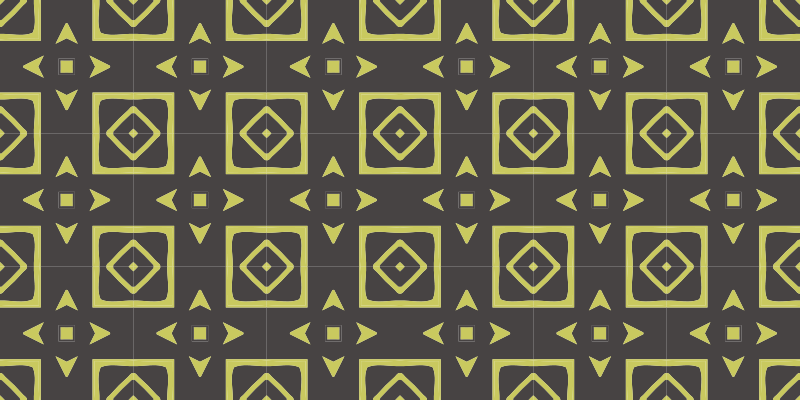 Tapis vinyle géométrique design losanges jaunes - TenStickers