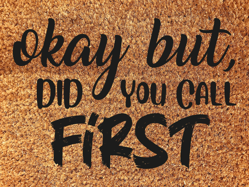 Tapis vinyle minimaliste Tapis de bienvenue avez-vous appelé en p - TenStickers