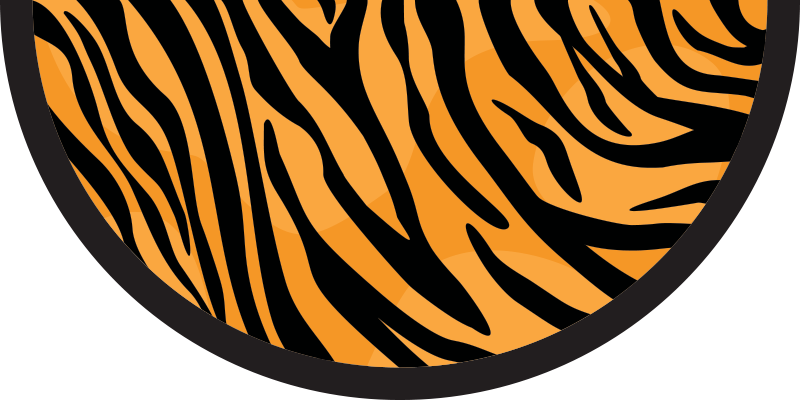 Tapis vinyle motif animal impression à rayures de tigre - TenStickers
