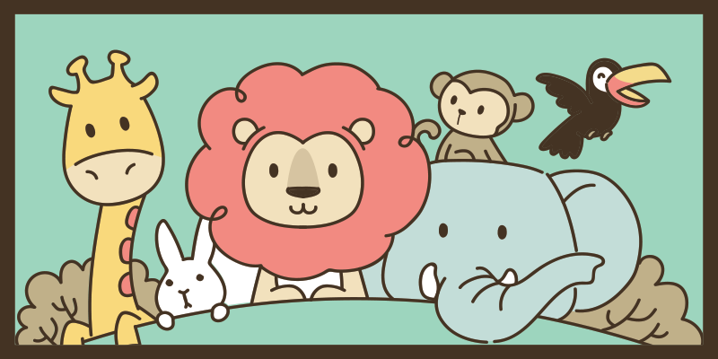 tapis vinyle salon Zoo tufté à la main - TenStickers