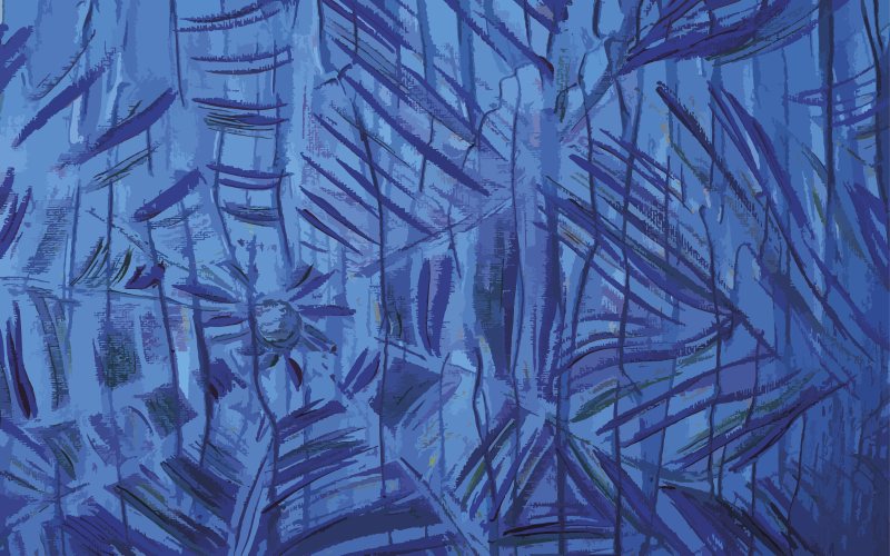 Tapis vinyle nature imprimé feuillage exotique - TenStickers