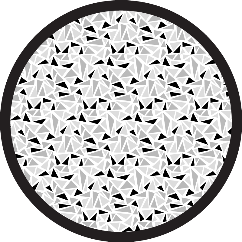 Tapis vinyle géométrique triangles noirs et gris - TenStickers