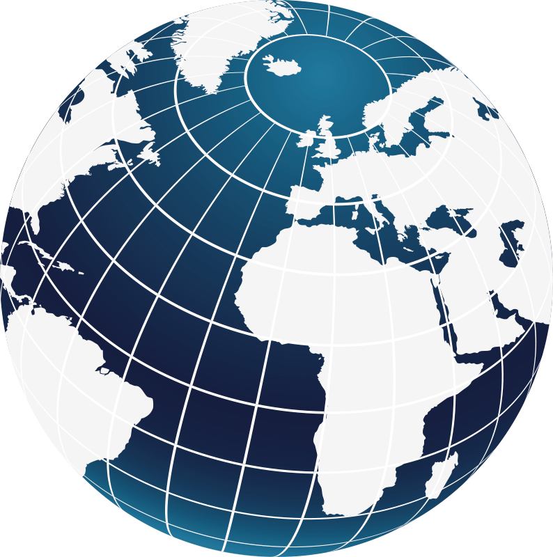 Tapis vinyle carte du monde Avec méridiens - TenStickers