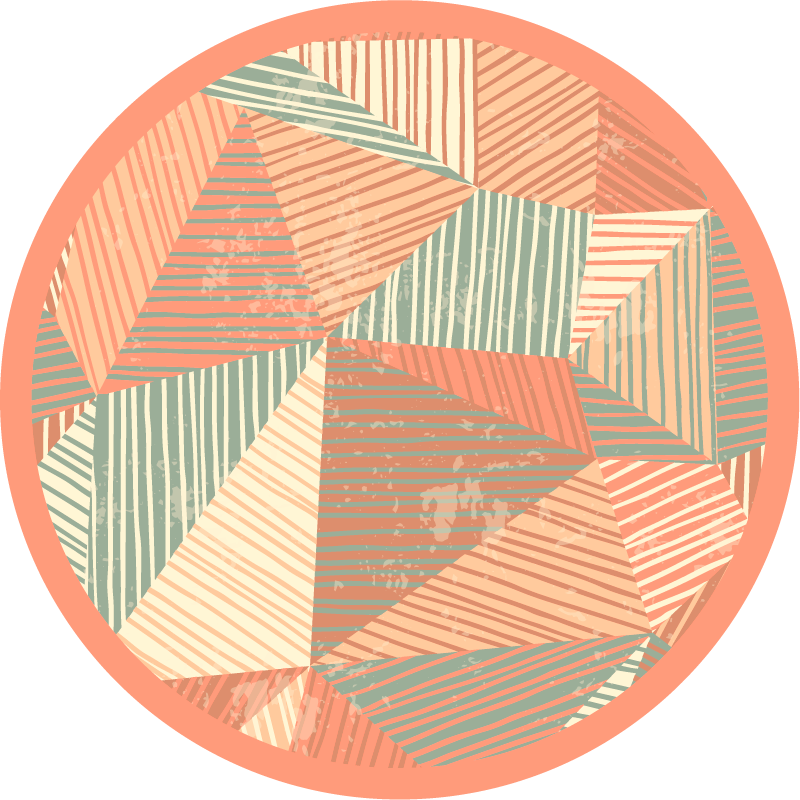 Tapis vinyle géométrique jeu de couleurs de triangles - TenStickers