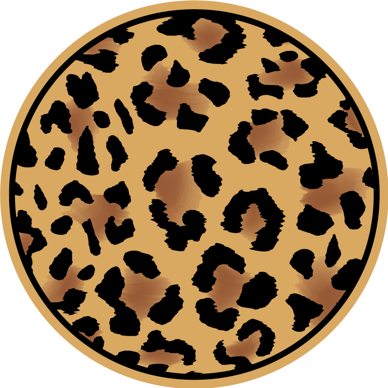 Tapis vinyle motif animal impression léopard sauvage - TenStickers