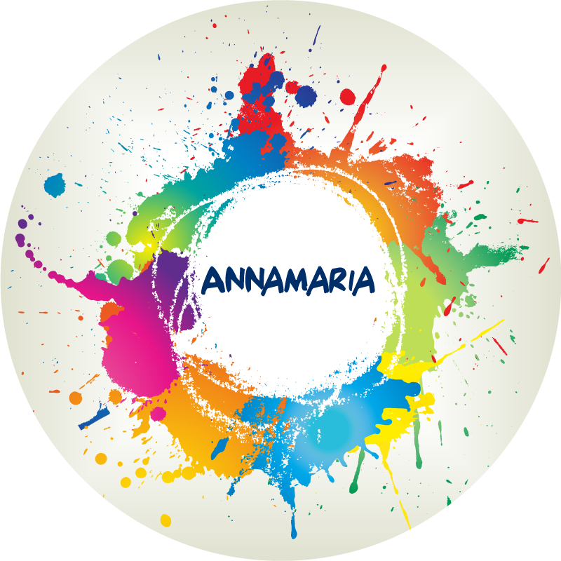 Tapis vinyle ado éclaboussures avec nom - TenStickers