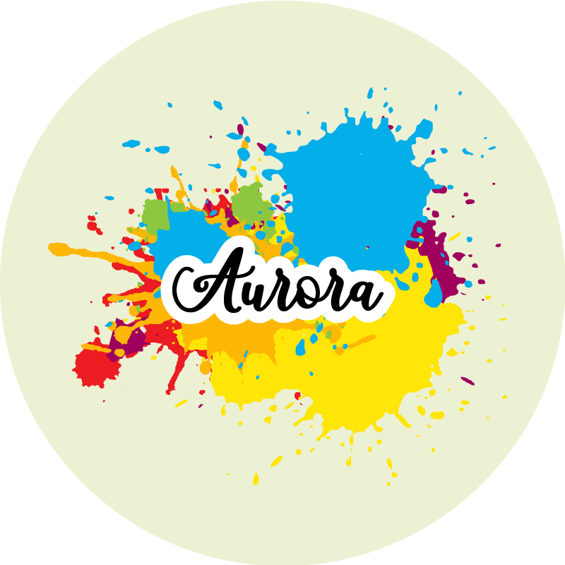 Tapis vinyle textures illustration splash avec nom - TenStickers